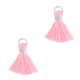Mini Quaste Ibiza Style 1cm Silver-pink